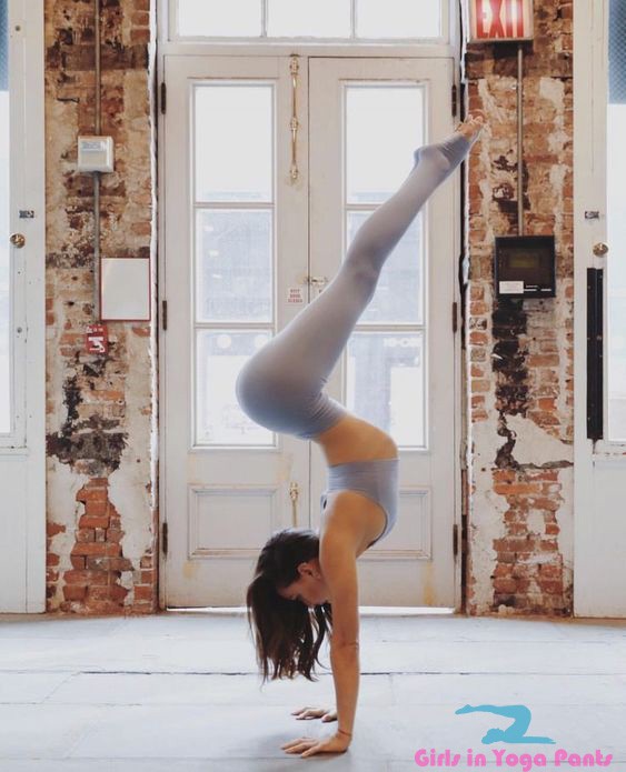 Grey Yoga Pants Pose